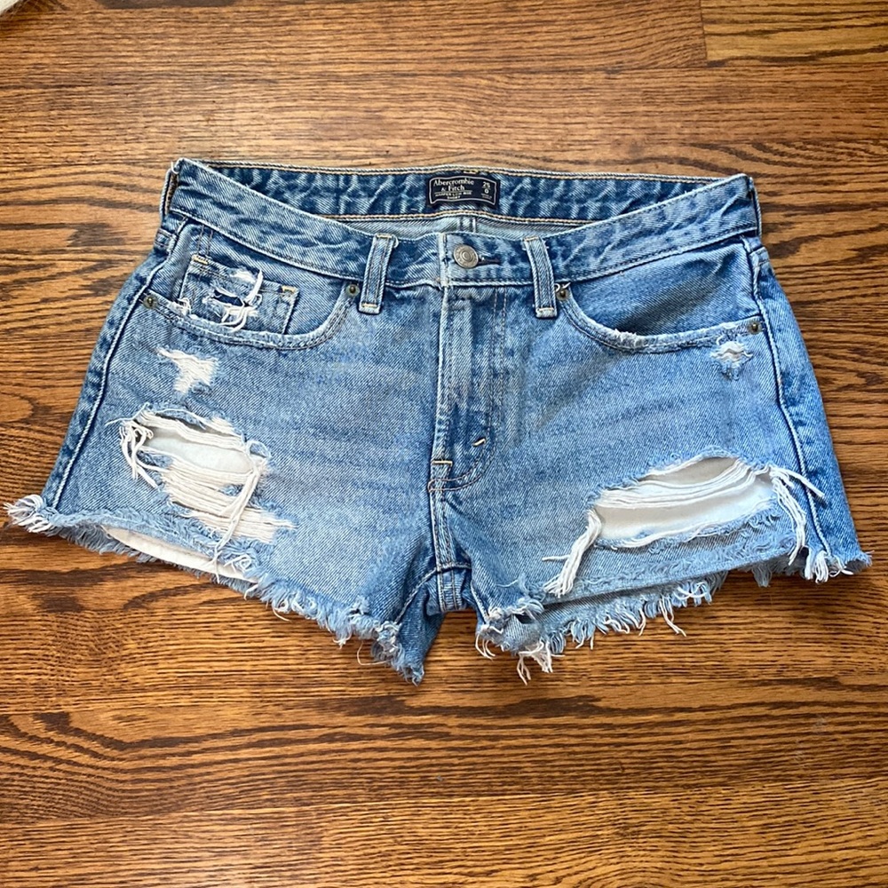 Abercrombie Harper Low Rise Denim Shorts 25